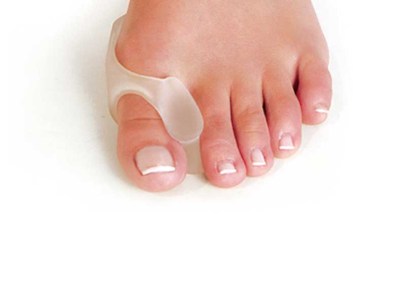 Separador em carrete em gel com protector para hallux valgus