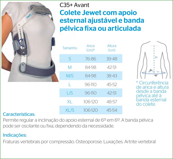 Ortótese de Hiperextensão - Colete de Jewett - C35+AVANT 3