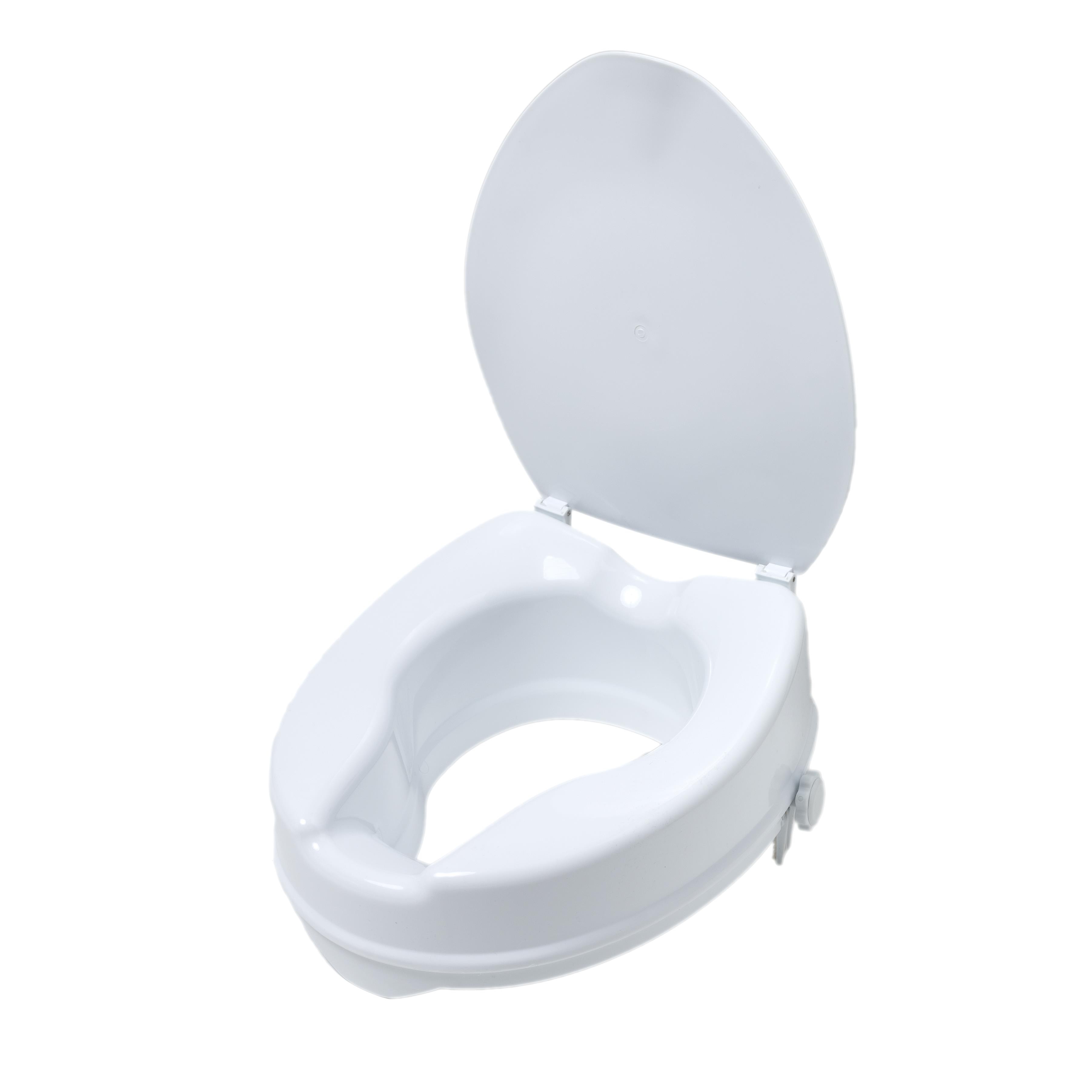 Toilet seat riser with lid 2