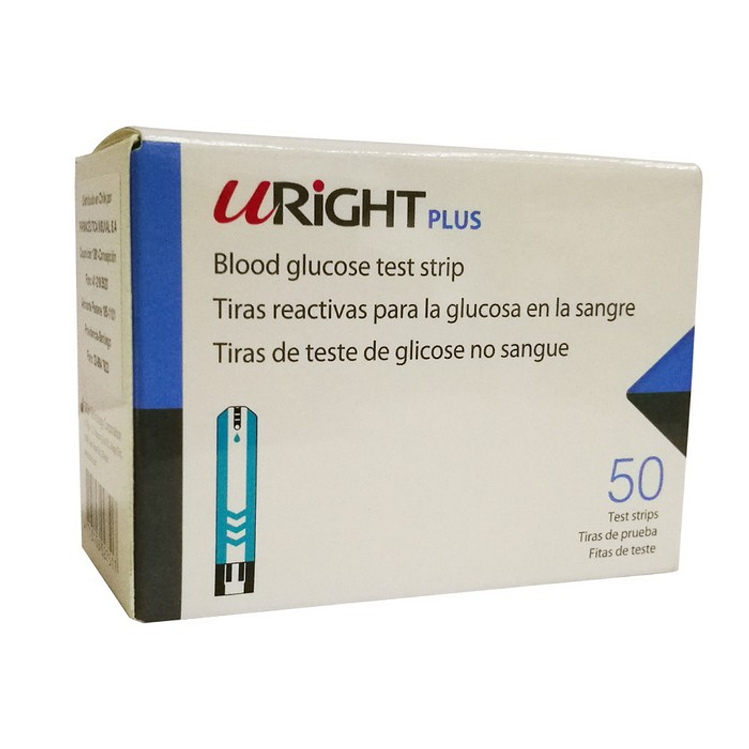 7517 URight Tiras Reactivas p-Glucosa 50 tiras 1