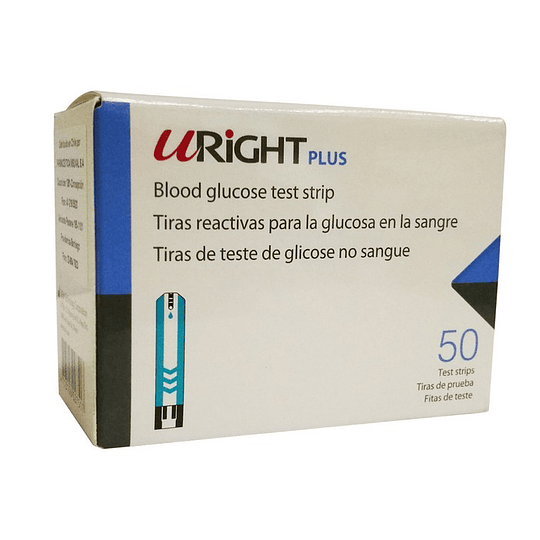 7517 URight Tiras Reactivas p-Glucosa 50 tiras