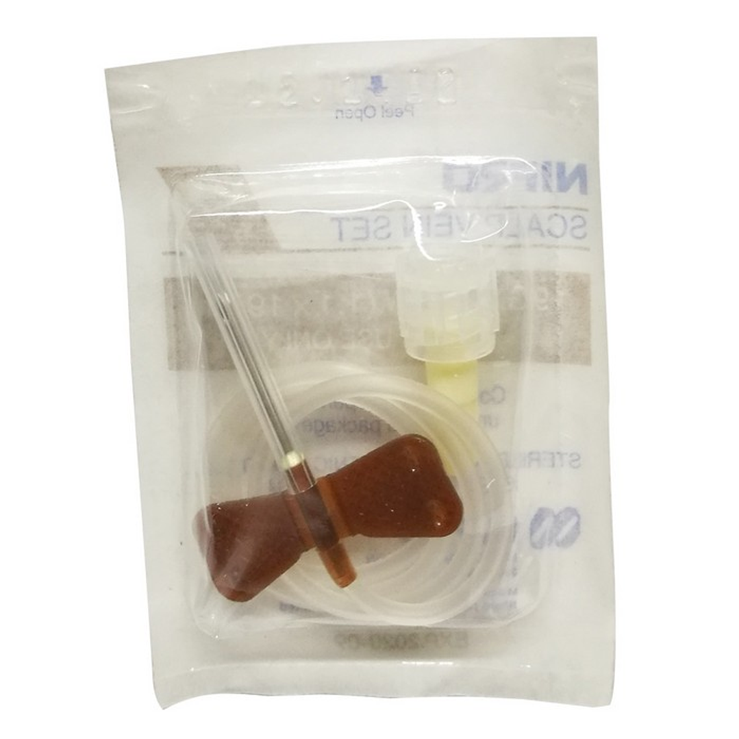 Conjuntos de Infusión con Alas (Mariposa) Nipro – 19G x 3/4 (1.1x19mm) – Café 1