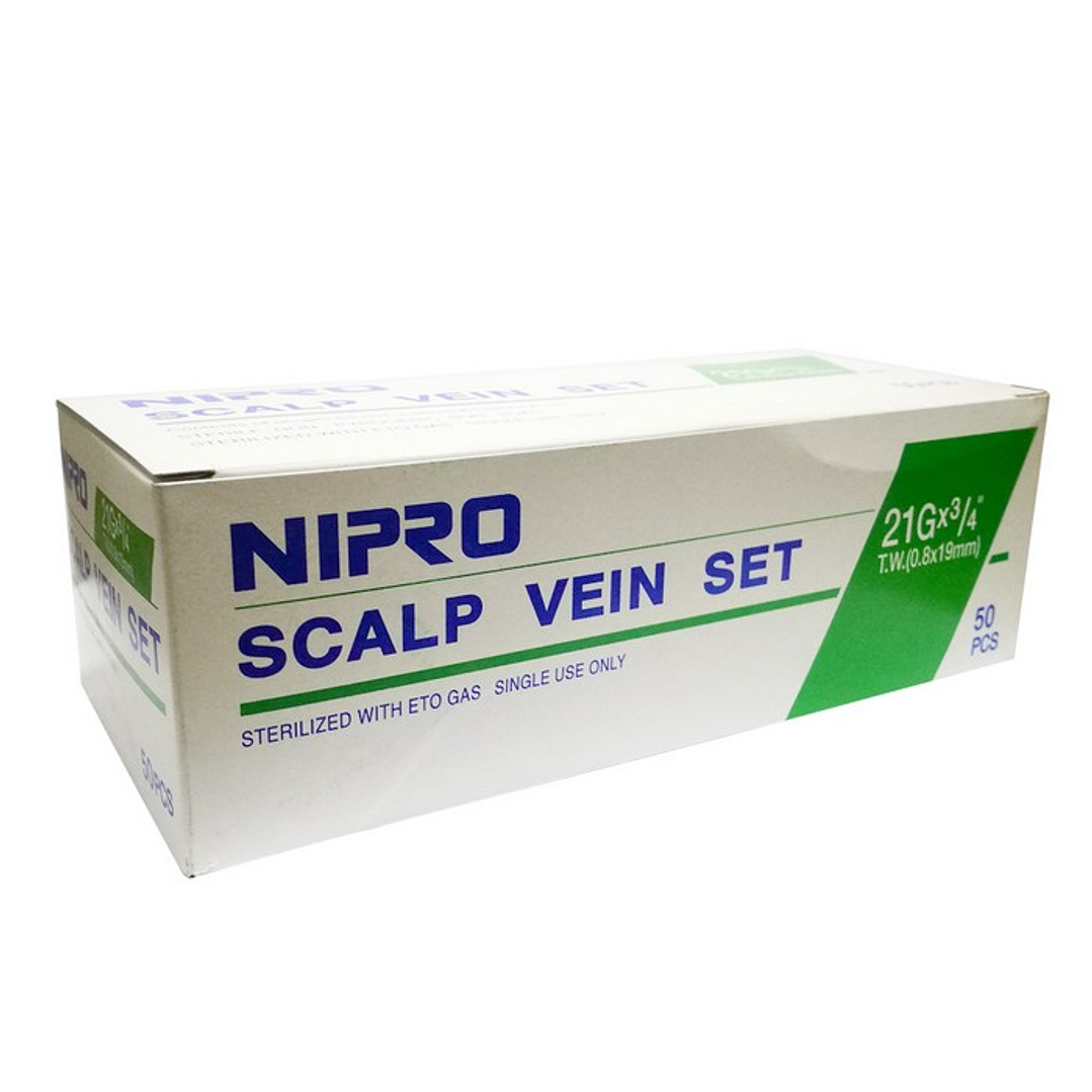 Conjuntos de Infusión con Alas (Mariposa) Nipro – 21G x 3/4 (0,8x19mm) – Verde 3