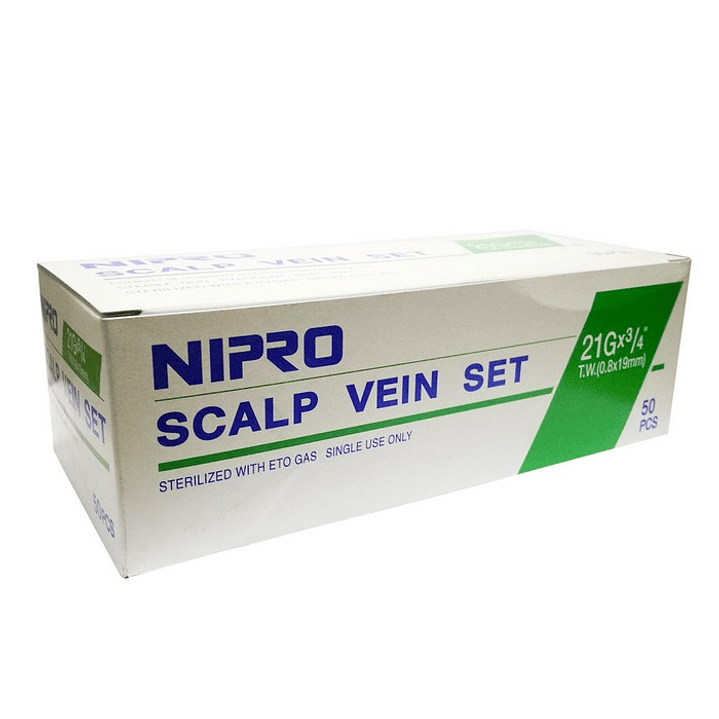 Conjuntos de Infusión con Alas (Mariposa) Nipro – 21G x 3/4 (0,8x19mm) – Verde 3