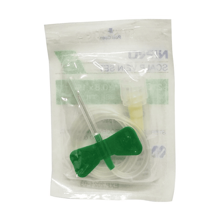 Conjuntos de Infusión con Alas (Mariposa) Nipro – 21G x 3/4 (0,8x19mm) – Verde 1