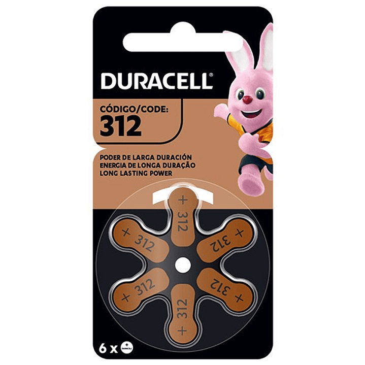 Pila para Audífonos Duracell 312 - Unidad 1