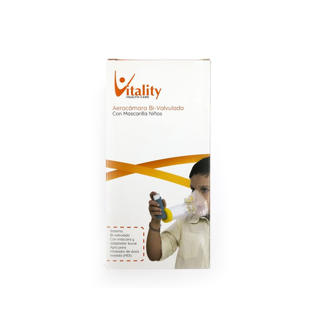 Aerocamara Vitality Bi-Valvulada con Mascarilla Pediátrica 1