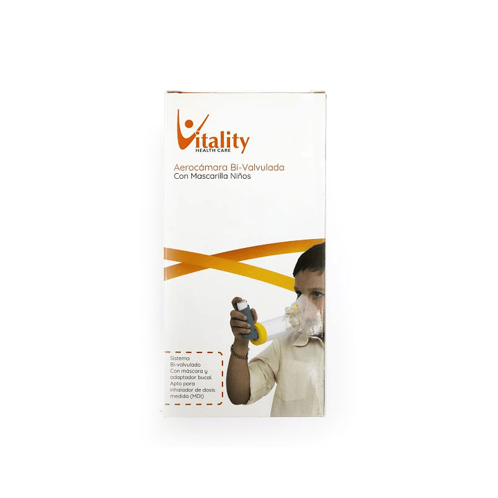 Aerocamara Vitality Bi-Valvulada con Mascarilla Pediátrica 1