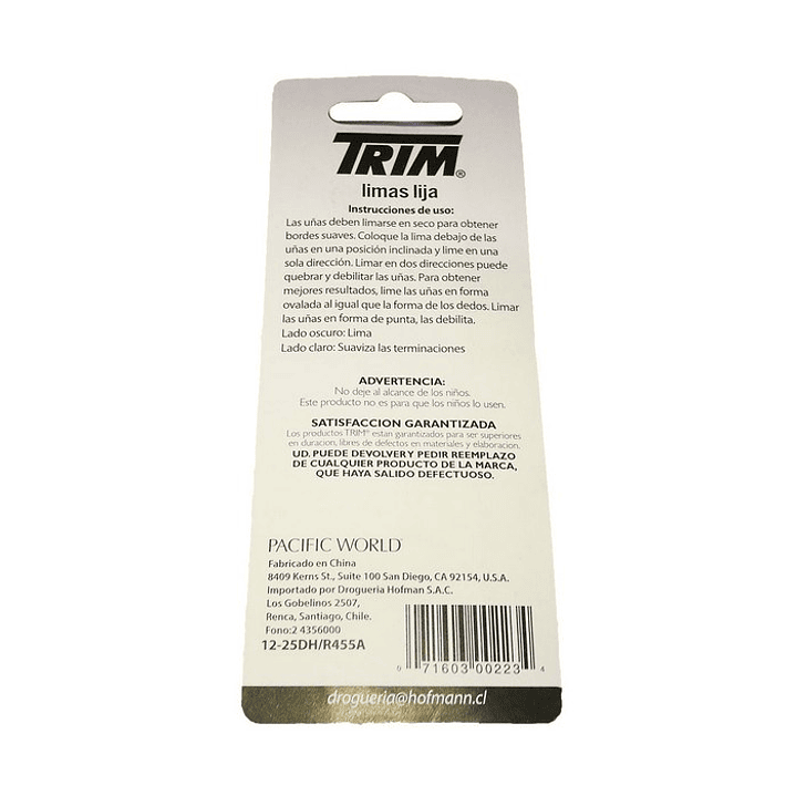 00223 – Lima de Cartón TRIM (Lija) 2