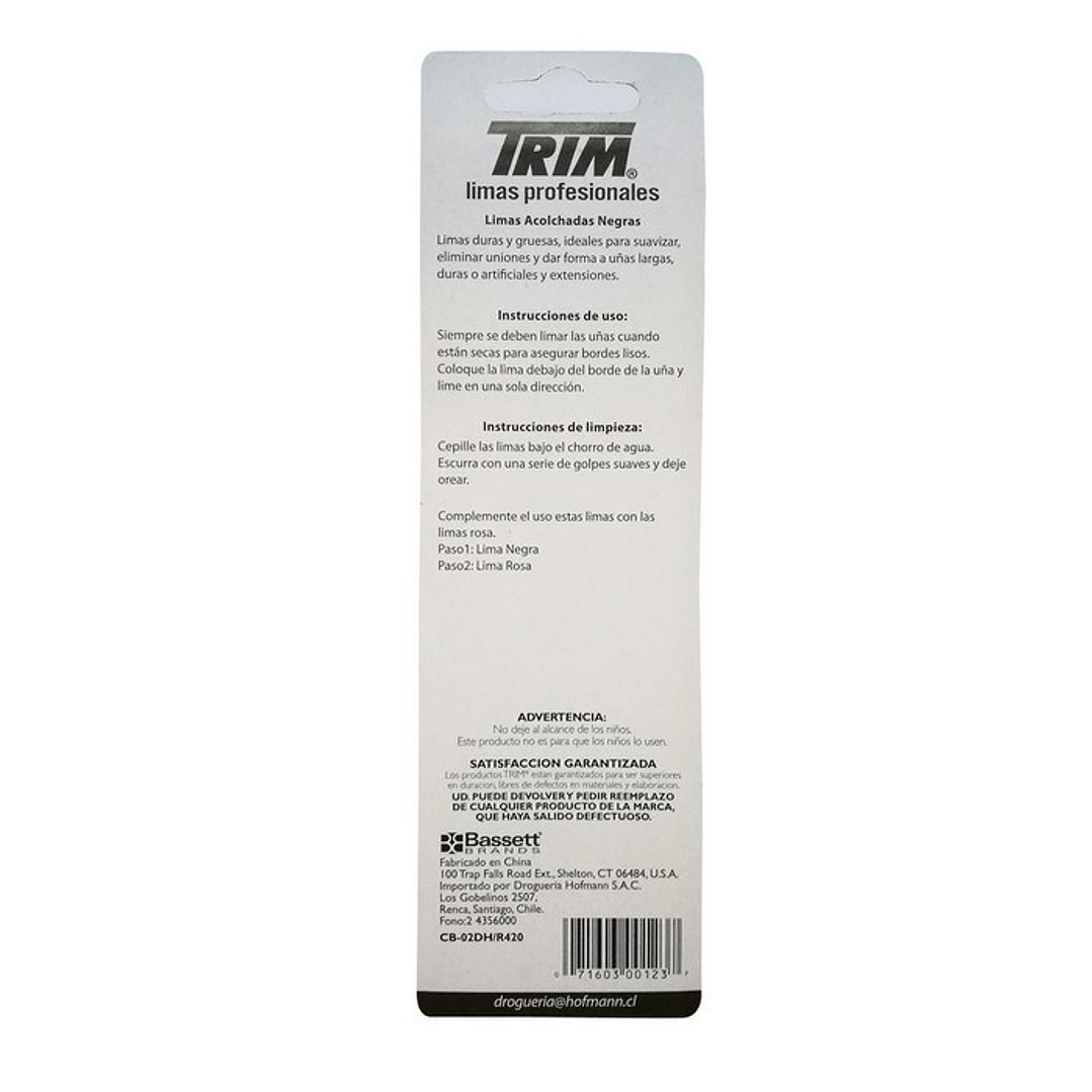 Lima para Uñas Color Negro - TRIM 2
