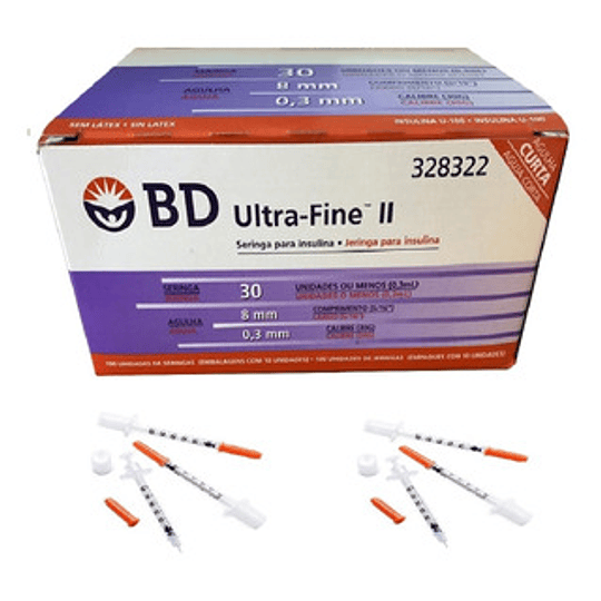 328322 – Jeringa De Insulina BD Ultra Fine 30G 8mm (Bolsa 10 unidades)