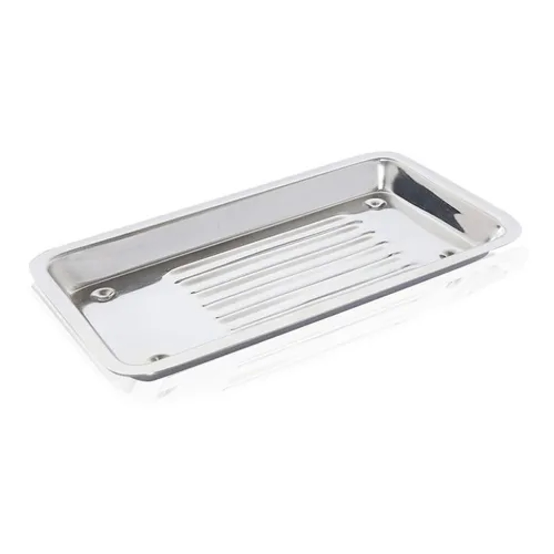 Bandeja Acero Acanalada Chica - 20x11x1 cm 1