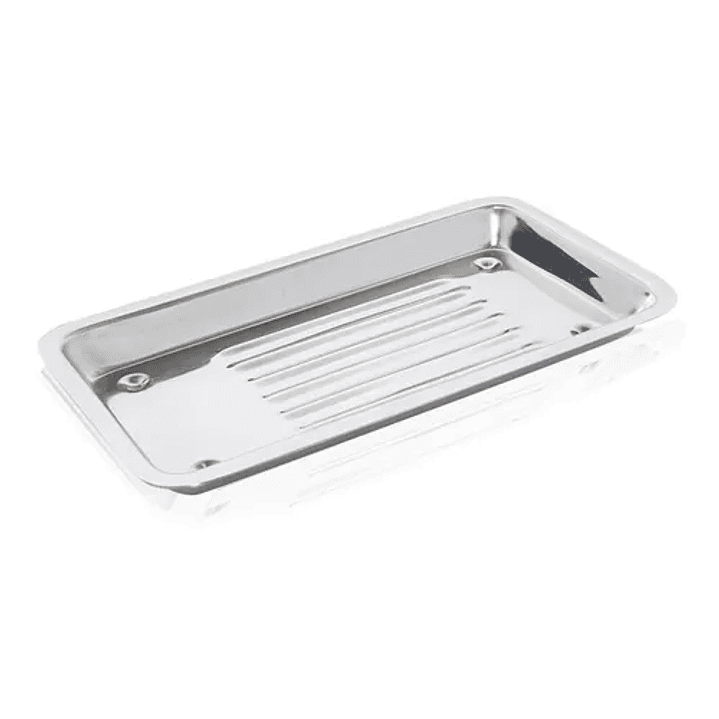 Bandeja Acero Acanalada Chica - 20x11x1 cm 1