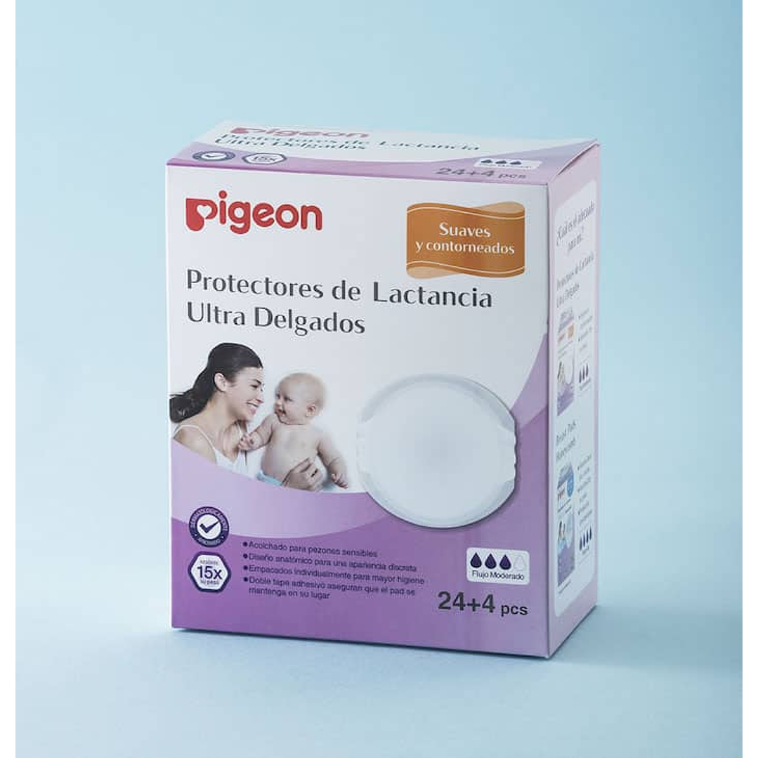 Protectores de Lactancia Slim Light 24+4 Pcs - Pigeon 1