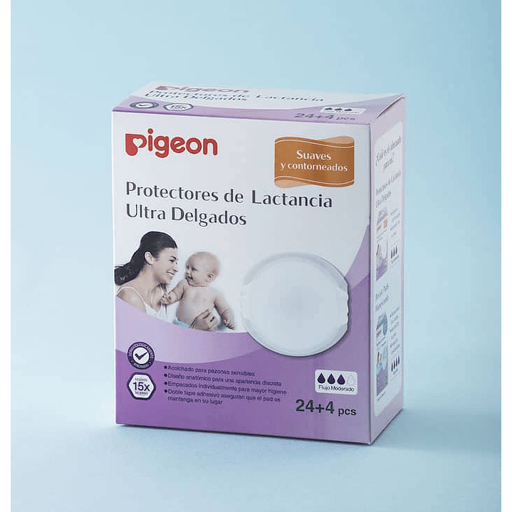 Protectores de Lactancia Slim Light 24+4 Pcs - Pigeon 1