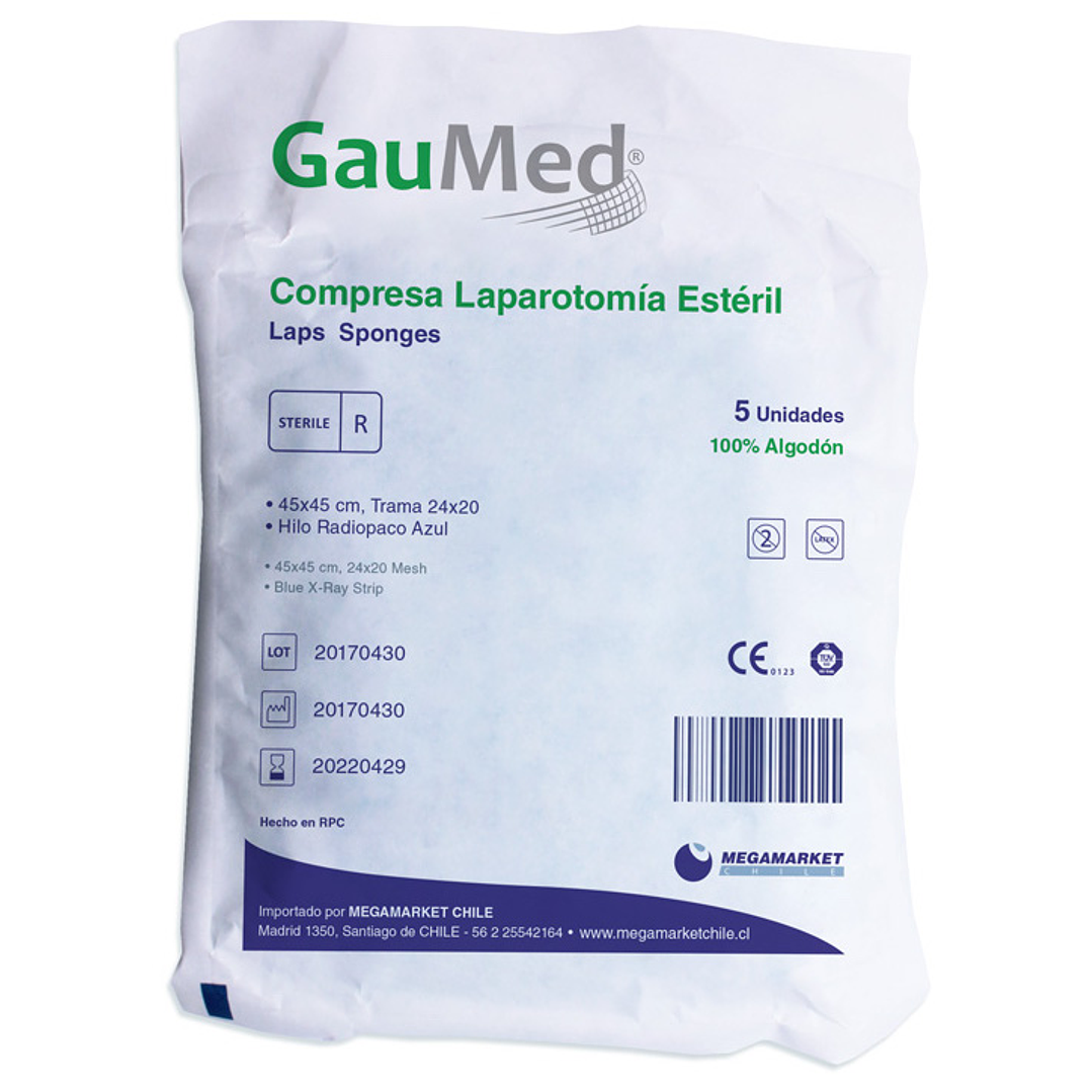 Compresa Laparotomía Estéril 45x45 cm Gaumed  1