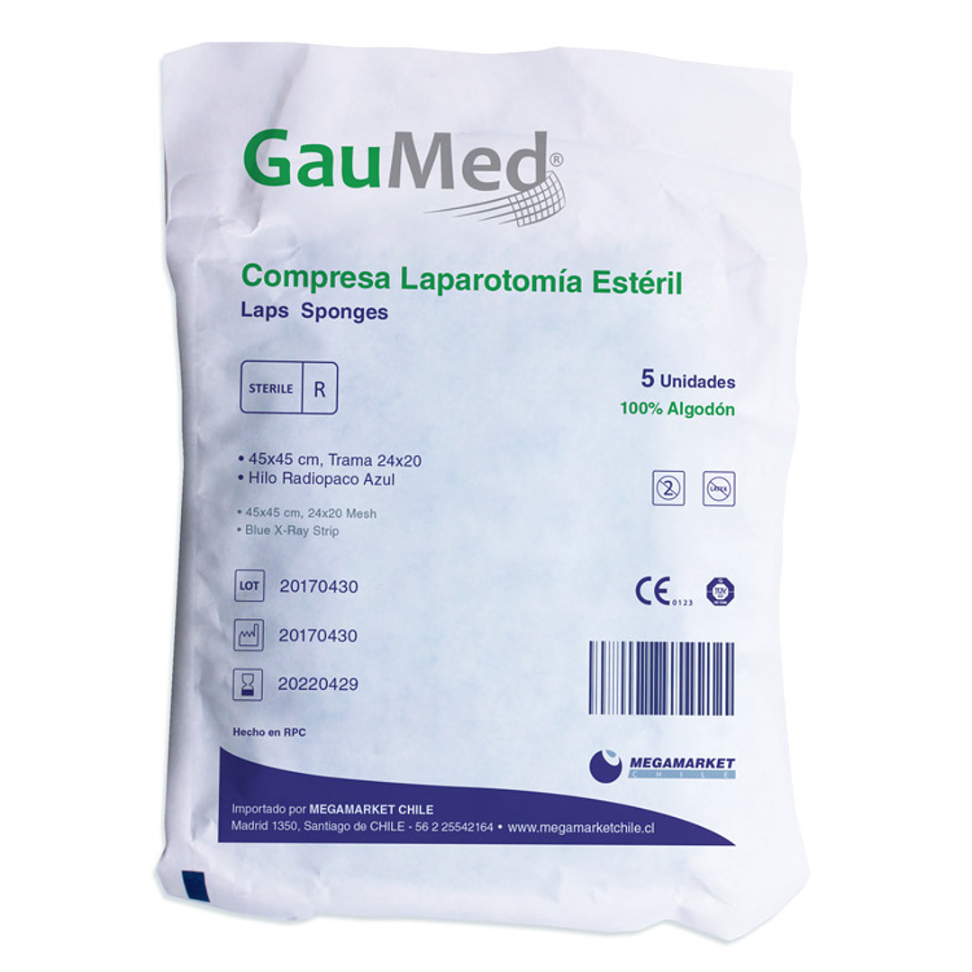 Compresa Laparotomía Estéril 45x45 cm Gaumed  2