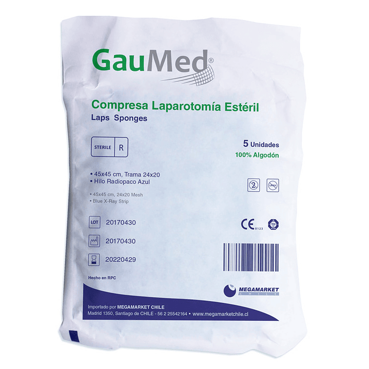 Compresa Laparotomía Estéril 45x45 cm Gaumed  2