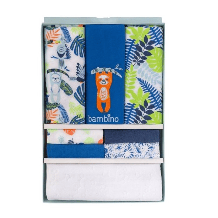 Bambino Baby Gift  - Set de Regalo 3 Mantitas/8 Toallitas para Bebé / 1 Mudador 2