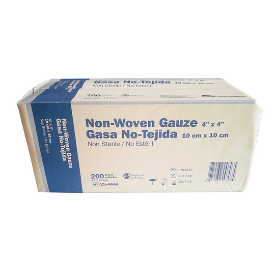 Gasa NO Estéril en Galleta — 200 Unidades — Medidas — GHC