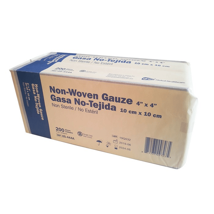 Gasa NO Estéril en Galleta — 200 Unidades — Medidas — GHC 2