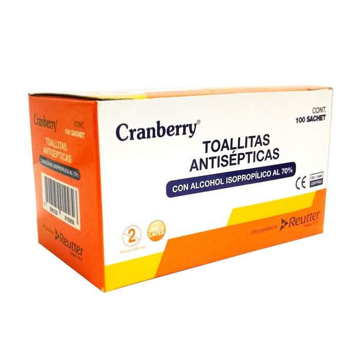 AATOAALC – Cranberry Toallitas Antisépticas con Alcohol Isop
