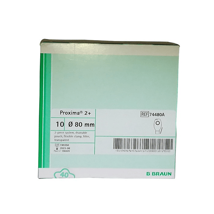 Bolsa Drenable Con Clamp Flexible y Filtro Proxima 2+ – 80mm – Transparente – 74480A  2