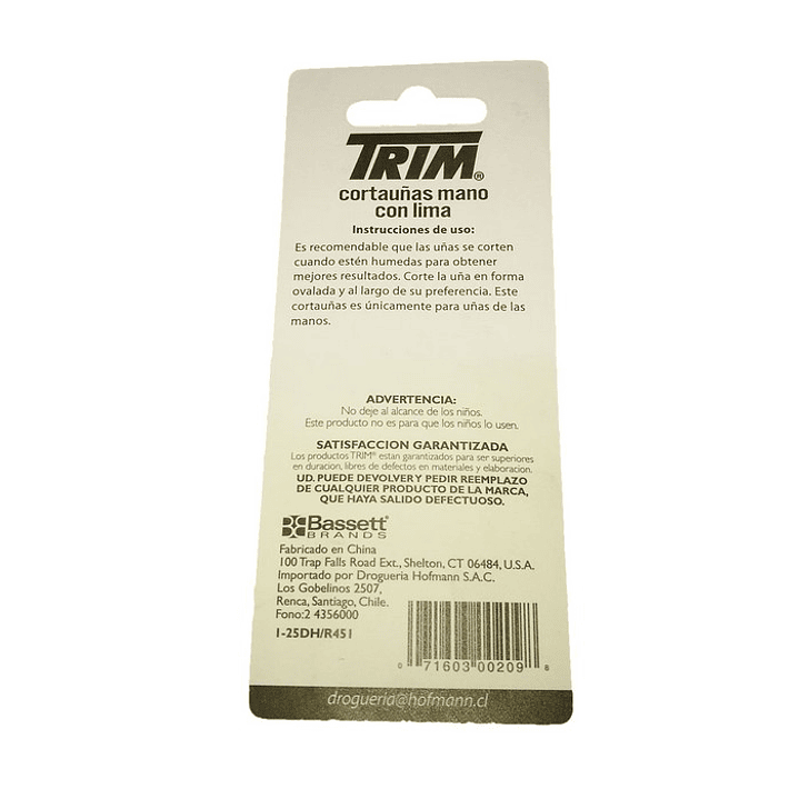  Cortauñas para Manos con Lima TRIM - #00209  2