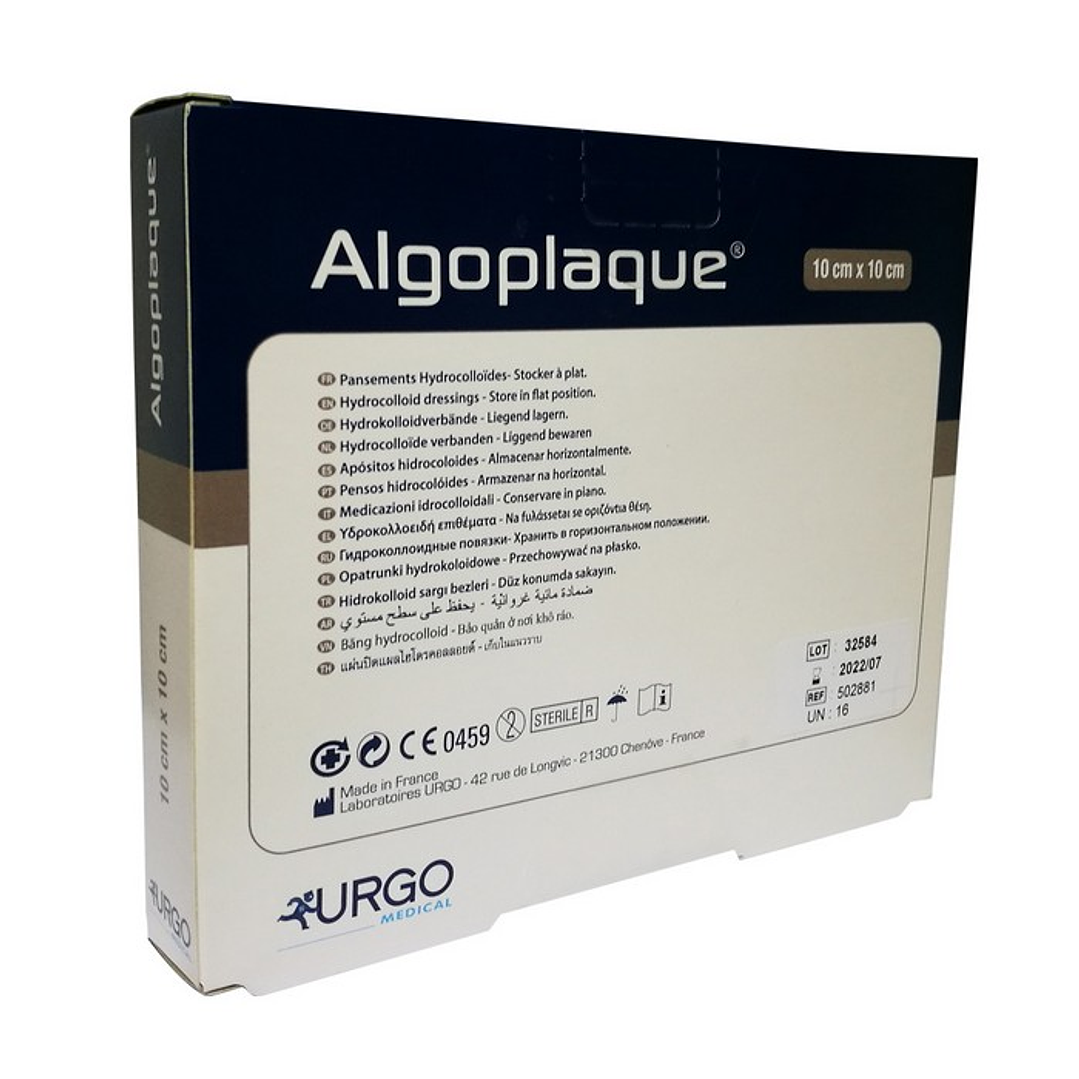 Apósito Hidrocoloide Grueso Algoplaque — 10x10 cm — URGO — 502881  2