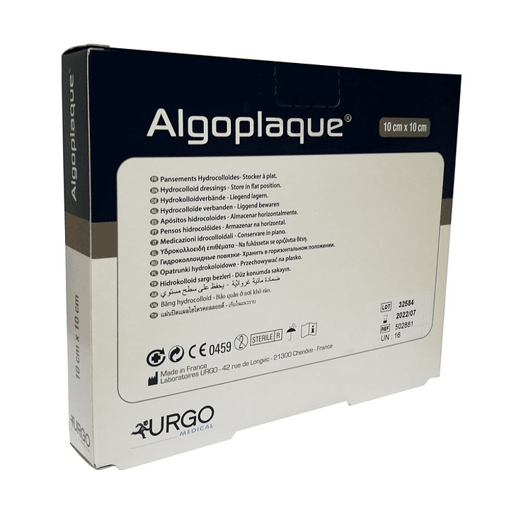  Apósito Hidrocoloide Grueso Algoplaque — 10x10 cm — URGO — 502881  2