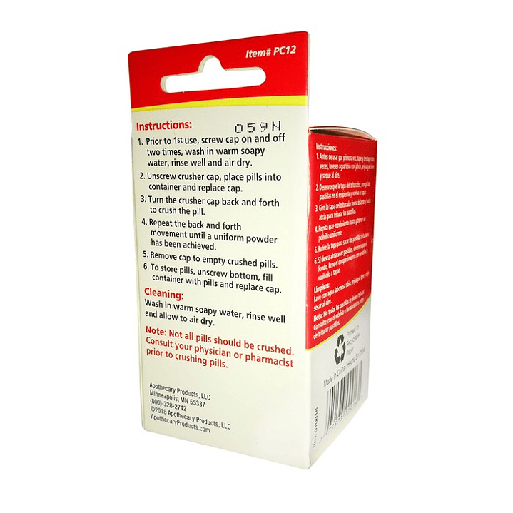 PC12 – Aculife Pill Crusher Container (Trituradora Pastillas) 3