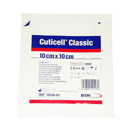  Gasa Parafinada Cuticell Classic — 10x10 cm 72538-03 —