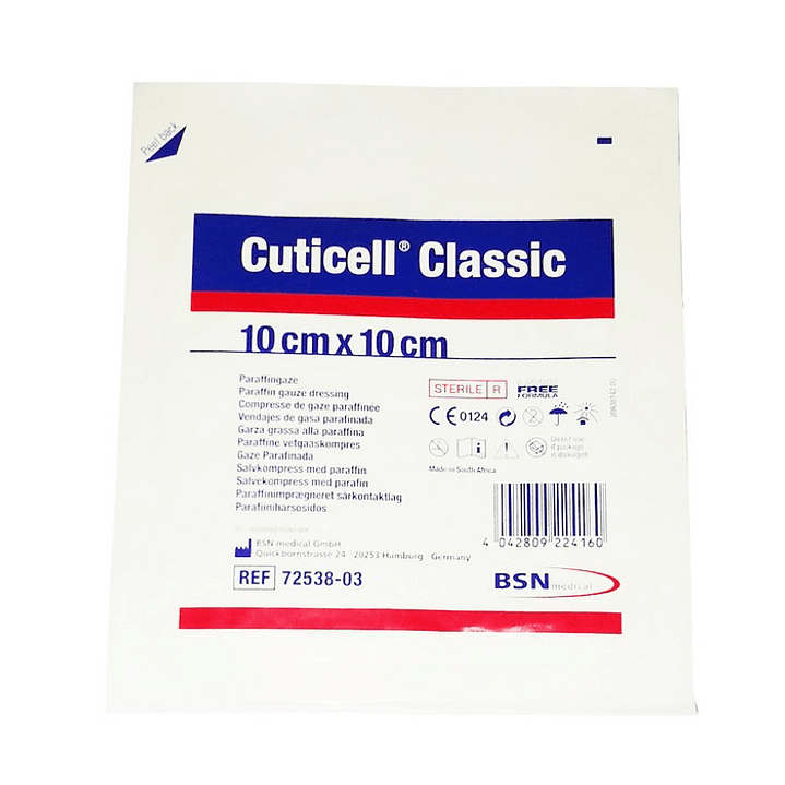  Gasa Parafinada Cuticell Classic — 10x10 cm 72538-03 — 1