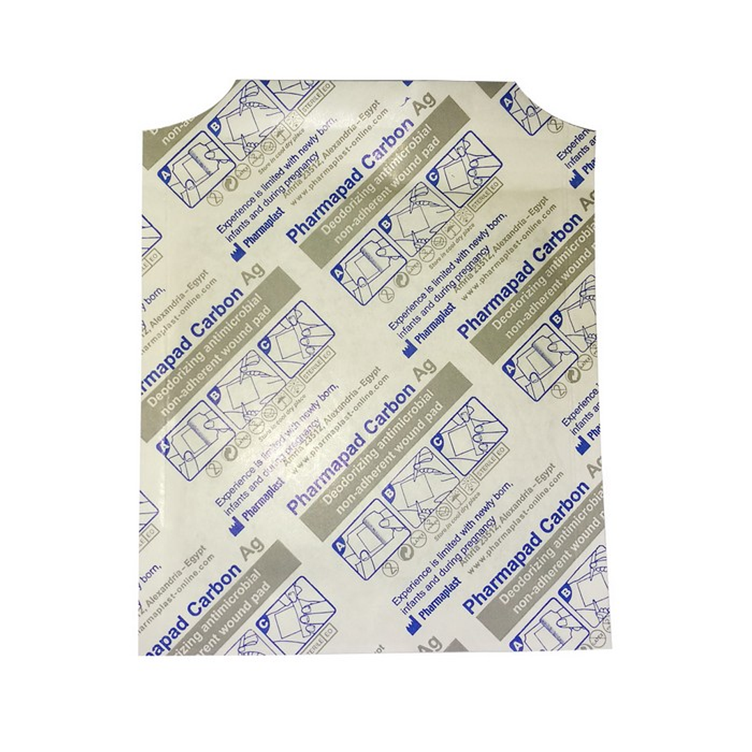 Apósito Antimicrobiano — Pharmapad Carbon Ag — 10 x 10 cm 3