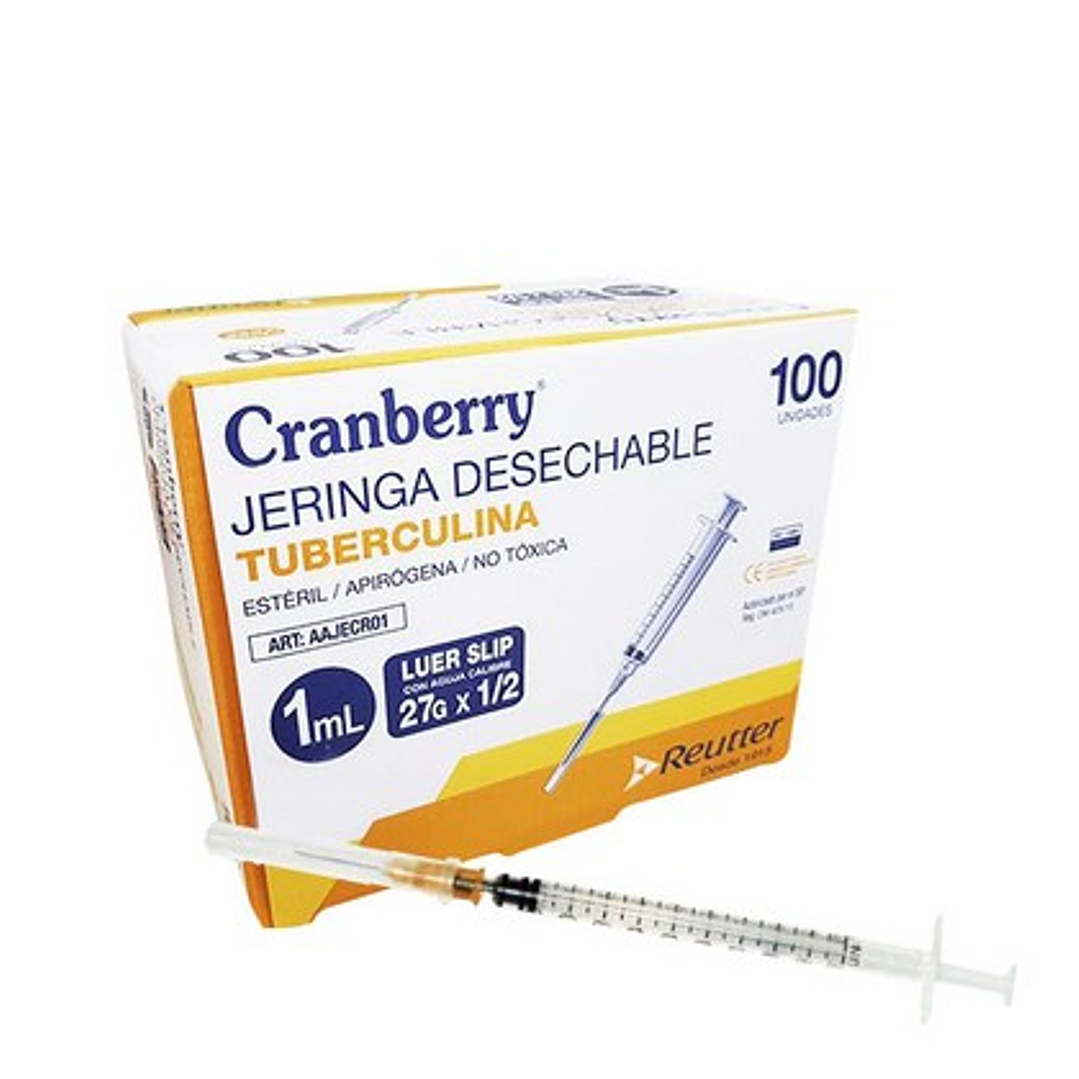 Jeringas - 1 ml - Tuberculina - Cranberry 1