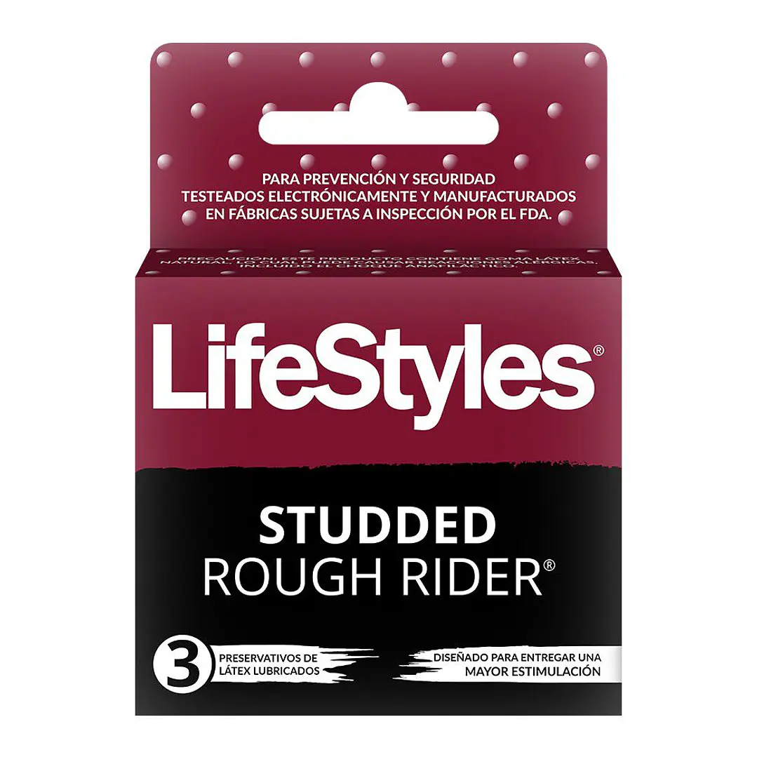 Preservativo LifeStyles Studded Rough Rider - 3 Unidades 1