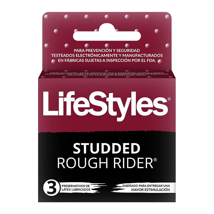 Preservativo LifeStyles Studded Rough Rider - 3 Unidades 1