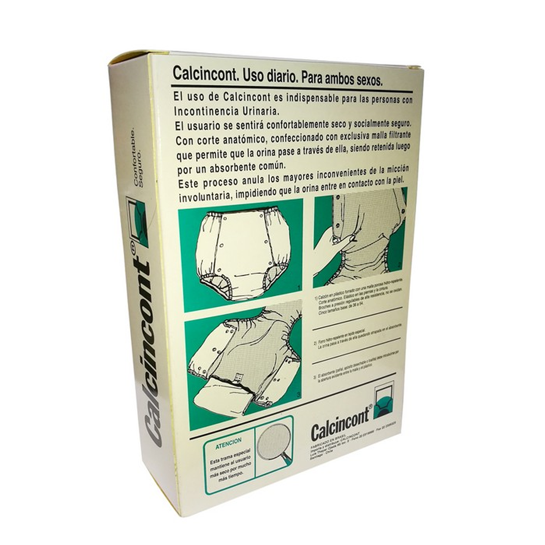 Calzón Incontinencia Urinaria — Calcincont — Tallas 3