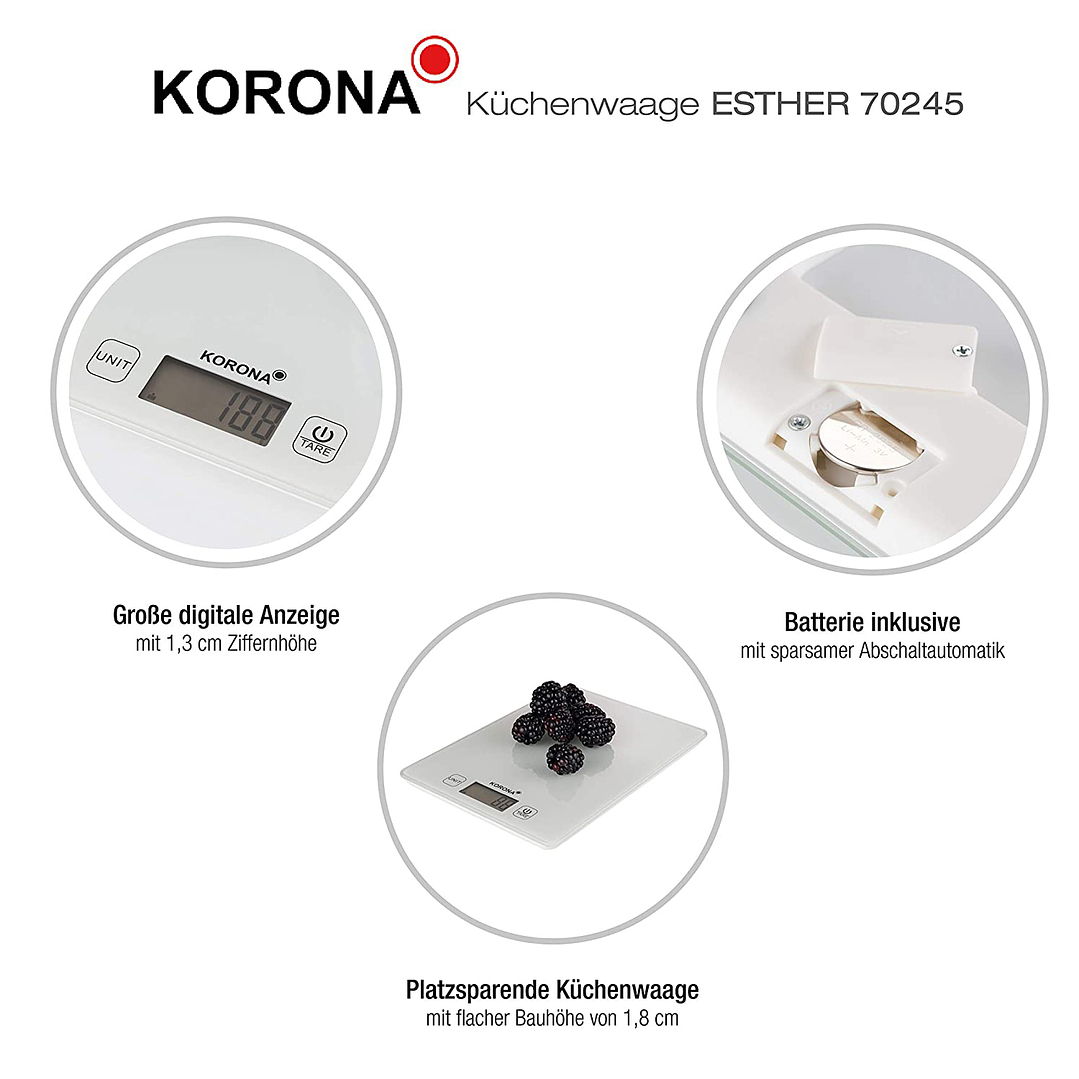 70245 - Báscula (Balanza) de Cocina Digital Korona Thea 7