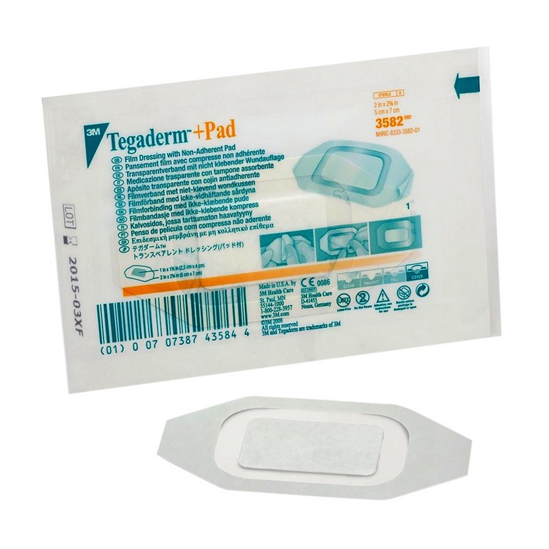 Apósito Transparente — Tegaderm Film + Pad 3M 1