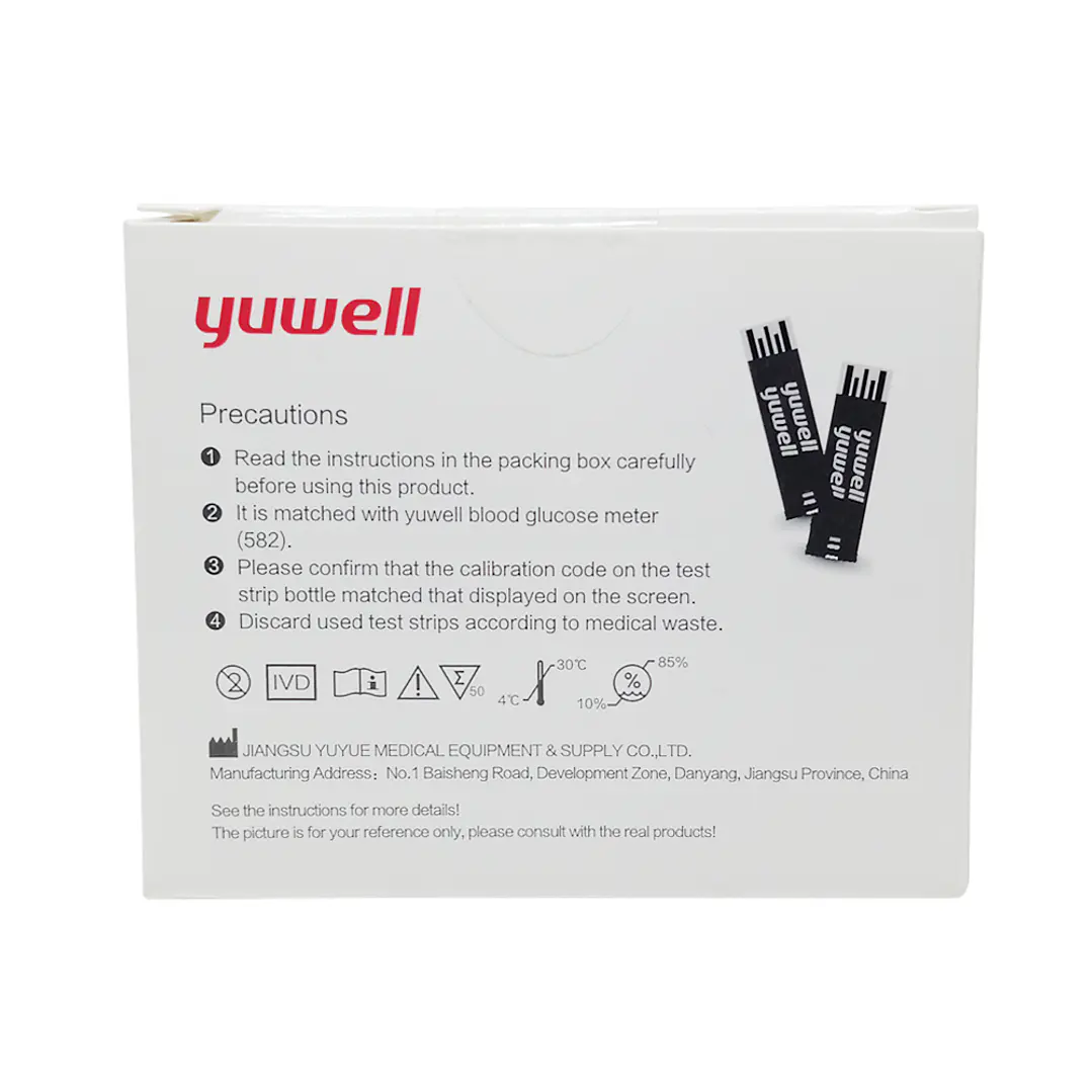 Tiras Reactivas de Glucosa Yuwell 582 - 50 tiras 2