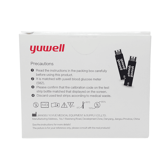 Tiras Reactivas de Glucosa Yuwell 582 - 50 tiras