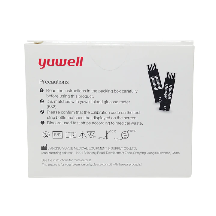 Tiras Reactivas de Glucosa Yuwell 582 - 50 tiras 2