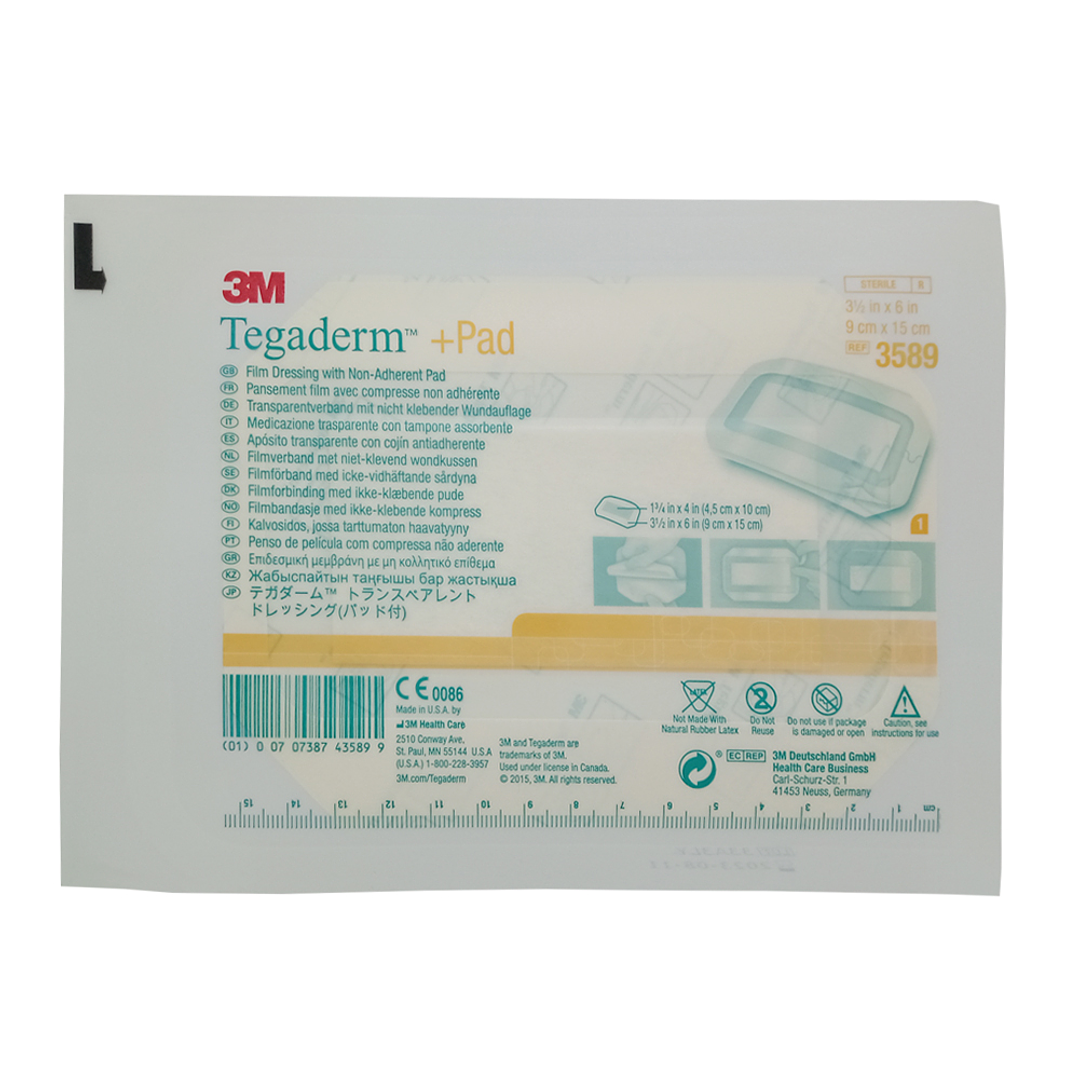 Apósito Transparente — Tegaderm Film + Pad 3M 5