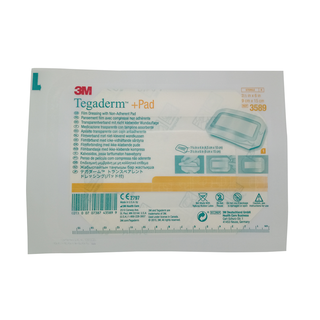 Apósito Transparente — Tegaderm Film + Pad 3M 6