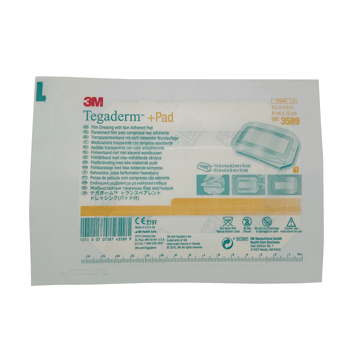 Apósito Transparente — Tegaderm Film + Pad 3M 6
