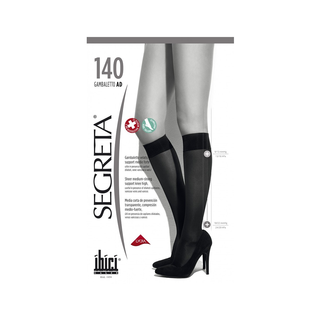 Calceta Segreta 140 18/22mmHg - Punta Cerrada 1