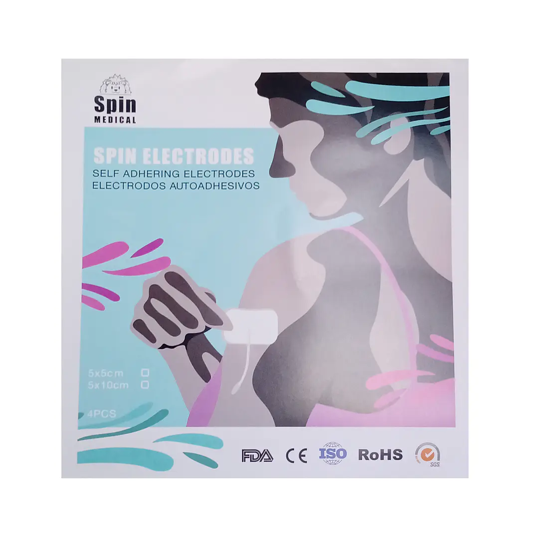 Set de Electrodos Spin Medical 5x5cm - 4 Unidades  1
