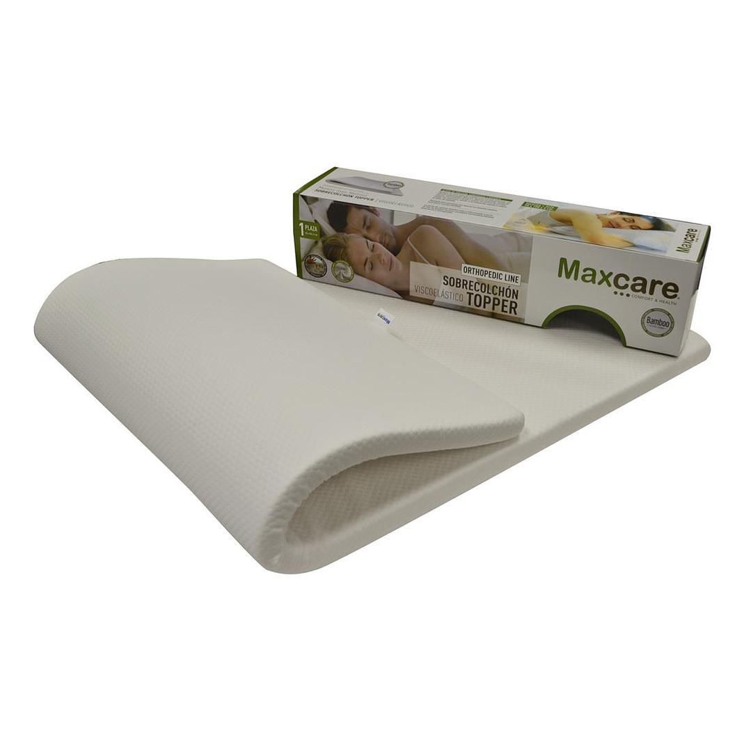 TOP010 - Sobrecolchón Topper Viscoelástico 90x190x5 – Maxcare 1