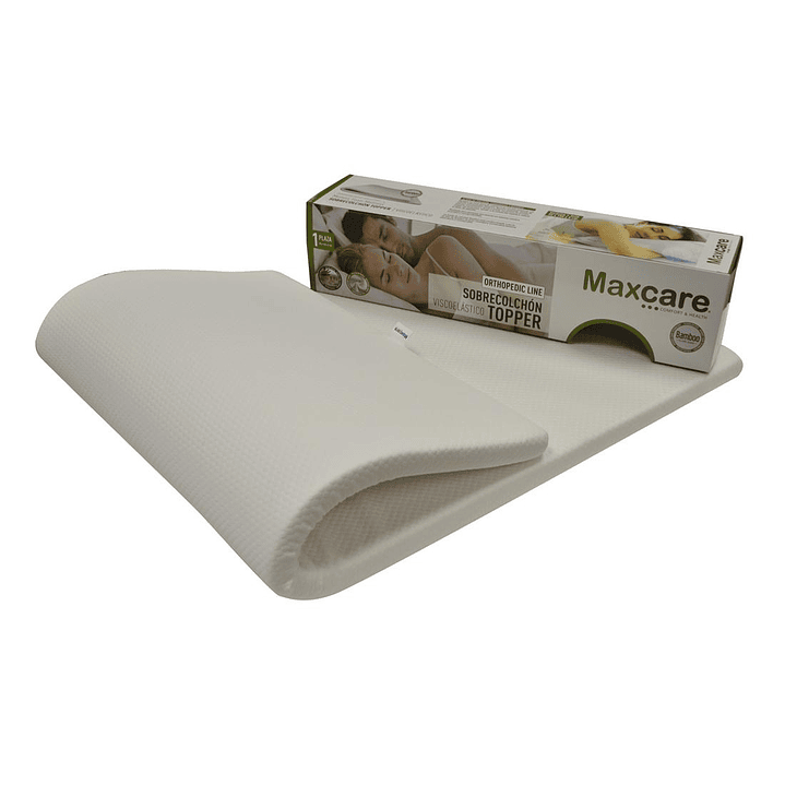 TOP010 - Sobrecolchón Topper Viscoelástico 90x190x5 – Maxcare 1